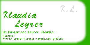 klaudia leyrer business card